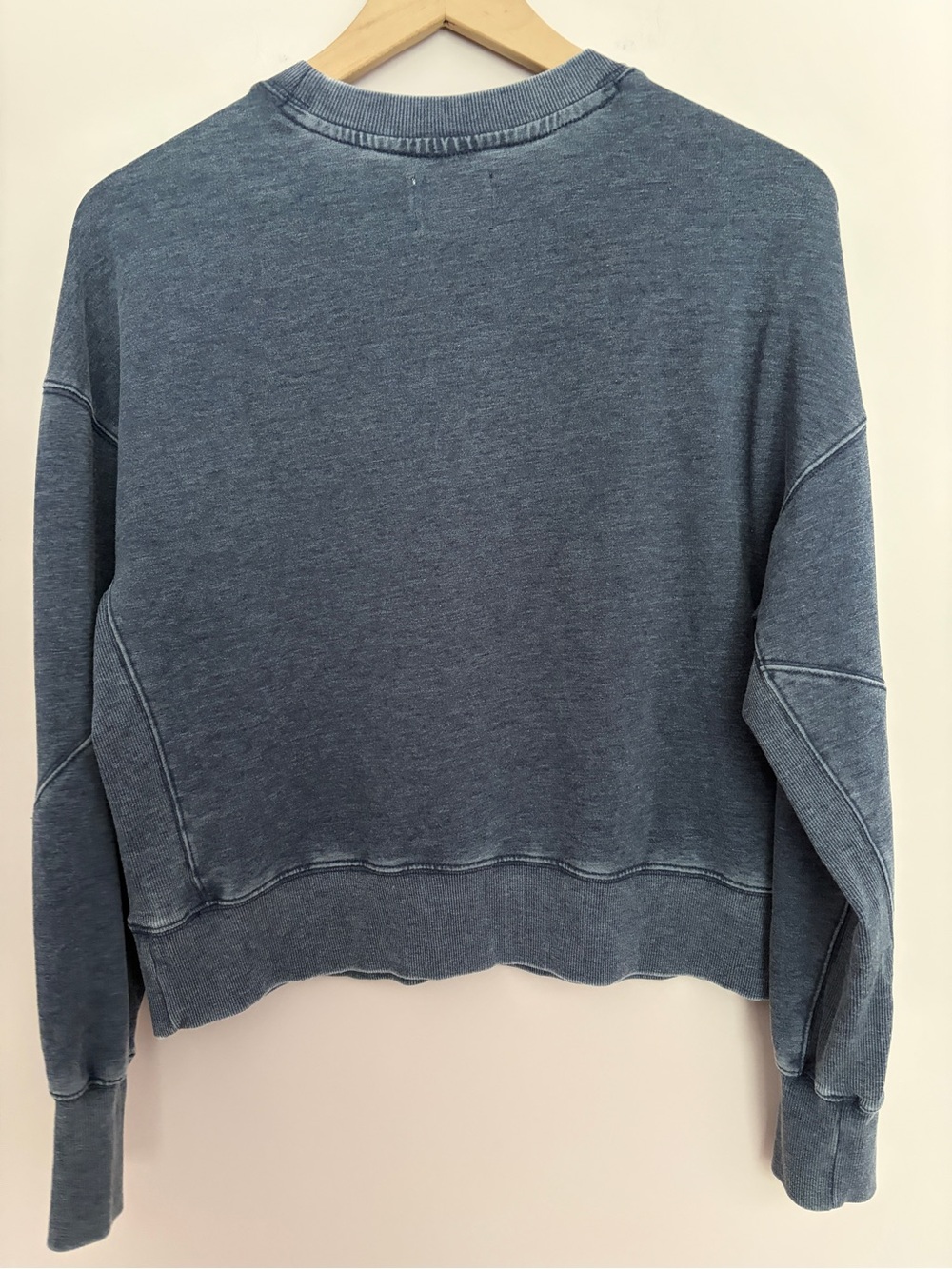 Sunnyside by Sundry Denim Blue Sweatshirt and Shorts Set Medium - Picture 3 of 8